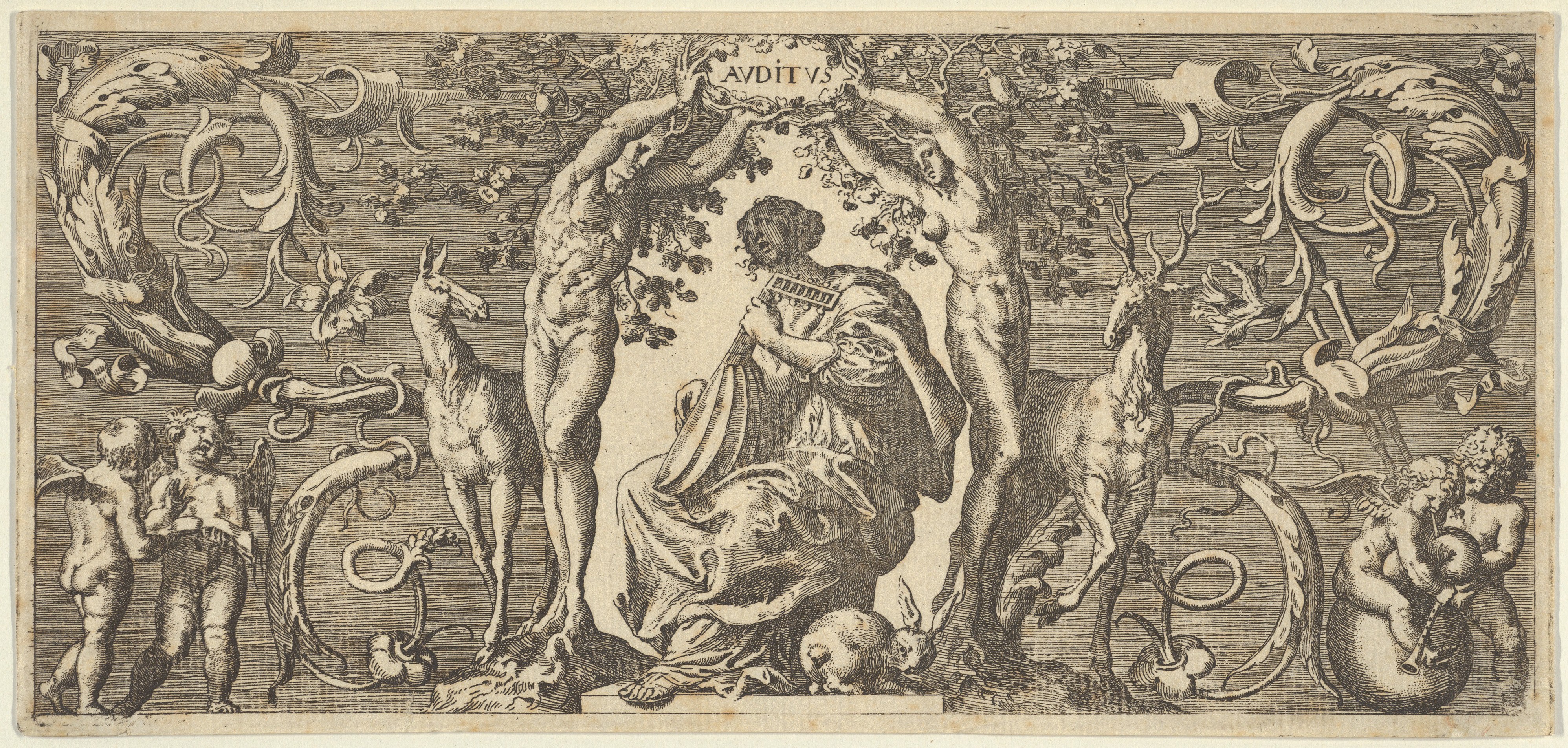 Franz Cleyn (German, Rostock 1582–1658 London)
Taste (Gustus), from Quinque Sensuum, ca. 1655
British, 
Engraving; Sheet: 3 11/16 × 7 15/16 in. (9.4 × 20.2 cm)
The Metropolitan Museum of Art, New York, Harris Brisbane Dick Fund, 1945 (45.101.3)
http://www.metmuseum.org/Collections/search-the-collections/425782