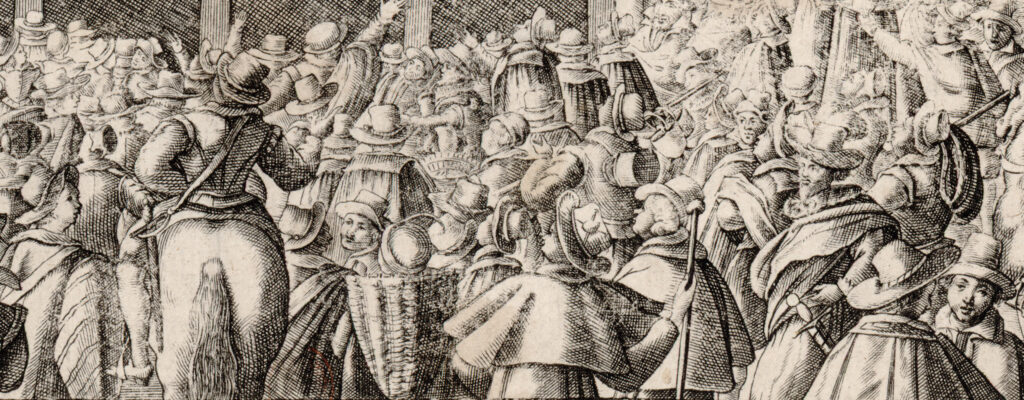 Detail from an image of a crowd